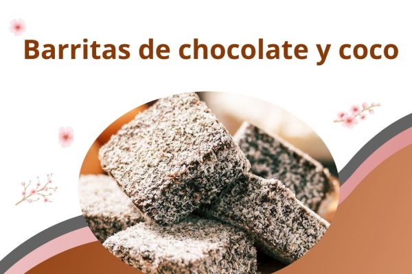 Barritas de chocolate y coco